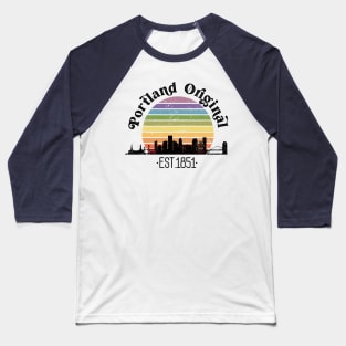 Portland Original Retro Rainbow Baseball T-Shirt